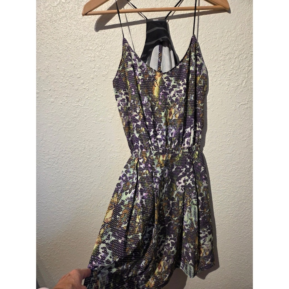 Lululemon Athletic Dress Size‎ 4 Multicolor Abstract Polka Dot Racerback Pocket